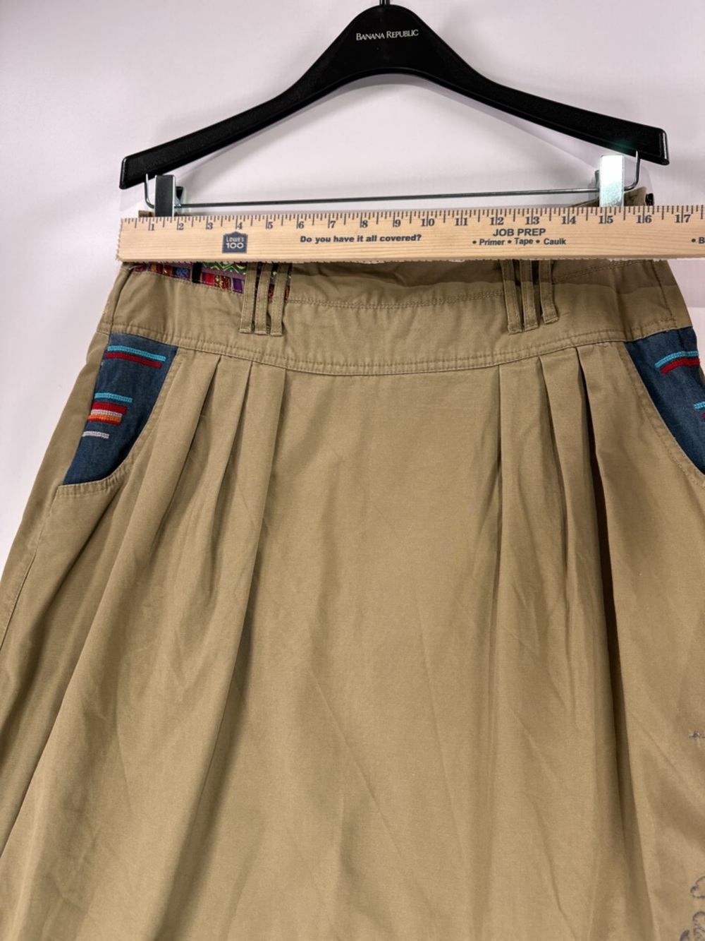 Desigual Drop Crotch Sequin Patchwork Boho Pants Size 30 - Picture 15 of 16